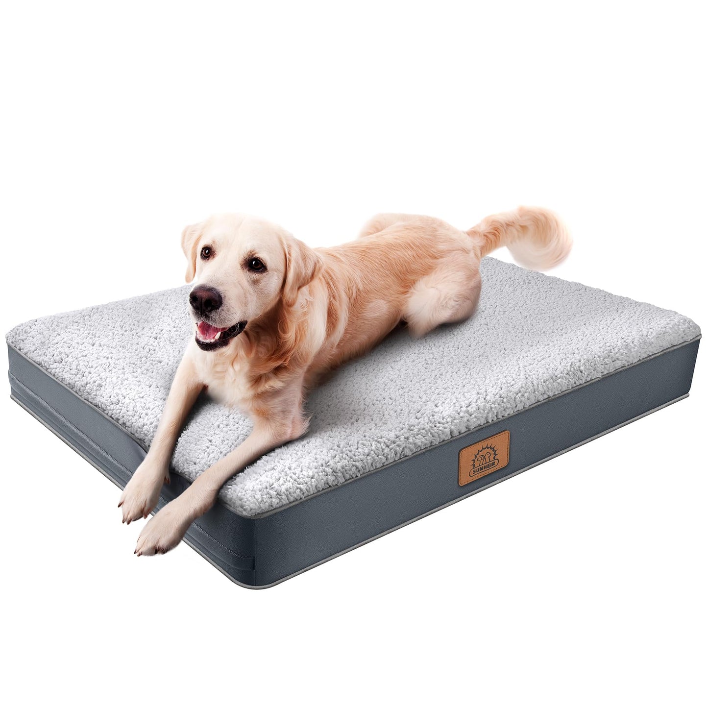 Sunheir Extra Large Orthopedic Dog Bed for Big Dogs XL Waterproof Bed