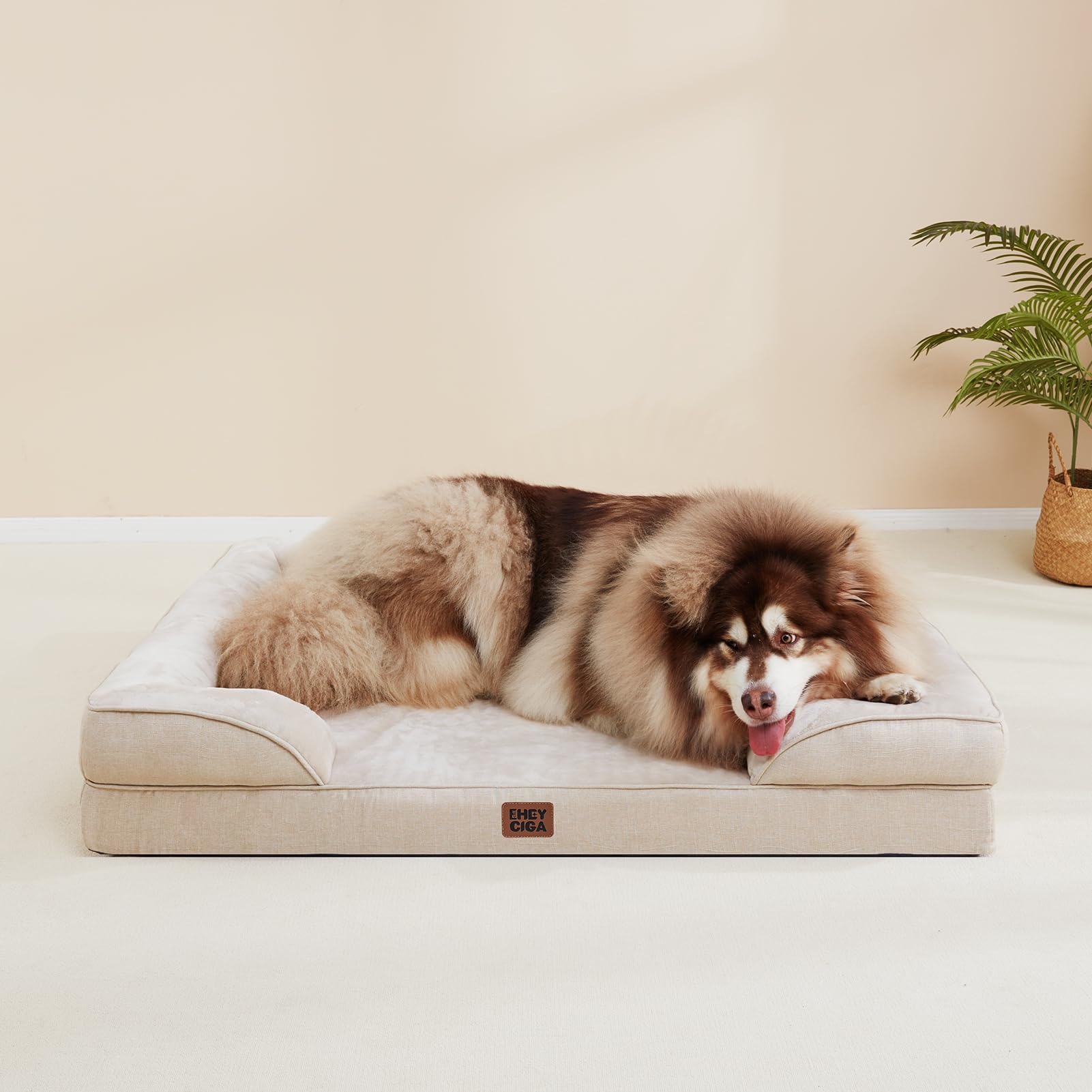 EHEYCIGA Orthopedic Dog Bed for Medium Dogs, Waterproof Memory Bed