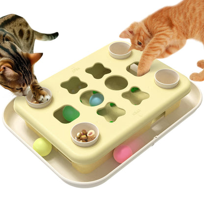 KADTC Cat Enrichment Toys, 3 Ways to Play, Large Size, Track Balls
