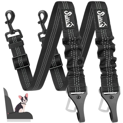 SlowTon Dog Seat Belt, Adjustable Dog Safety Belt Leash, 1 Latch Seat