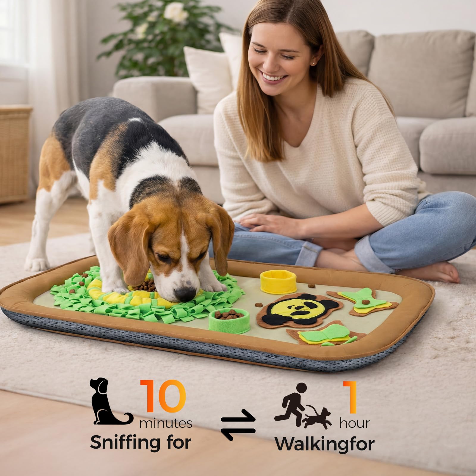 2IN1 Dog Bed Mat&Snuffle Mat for Dogs Large Breed, x28.3'' Game