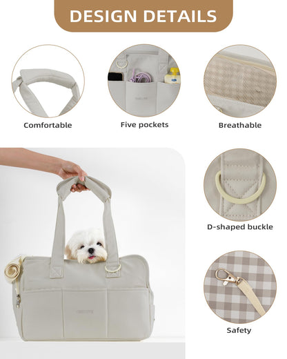ONECUTE Dog Carrier for Small Dogs Rabbit cat with Large Pockets Bag