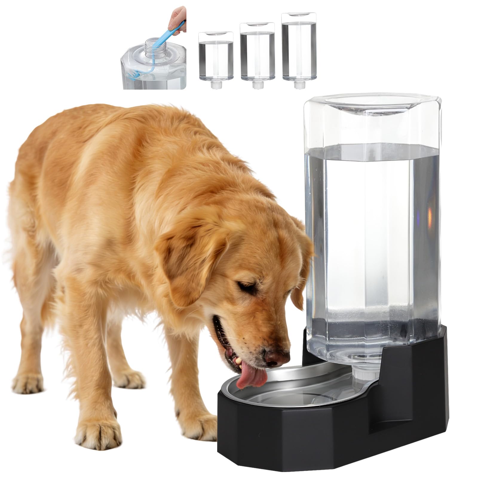 Sfozstra Large Dog Water Dispenser: Gravity Gravity Water Feeder
