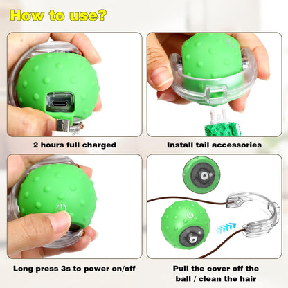 Saolife Interactive Cat Toys for Indoor Cats, Moving Cat Ball