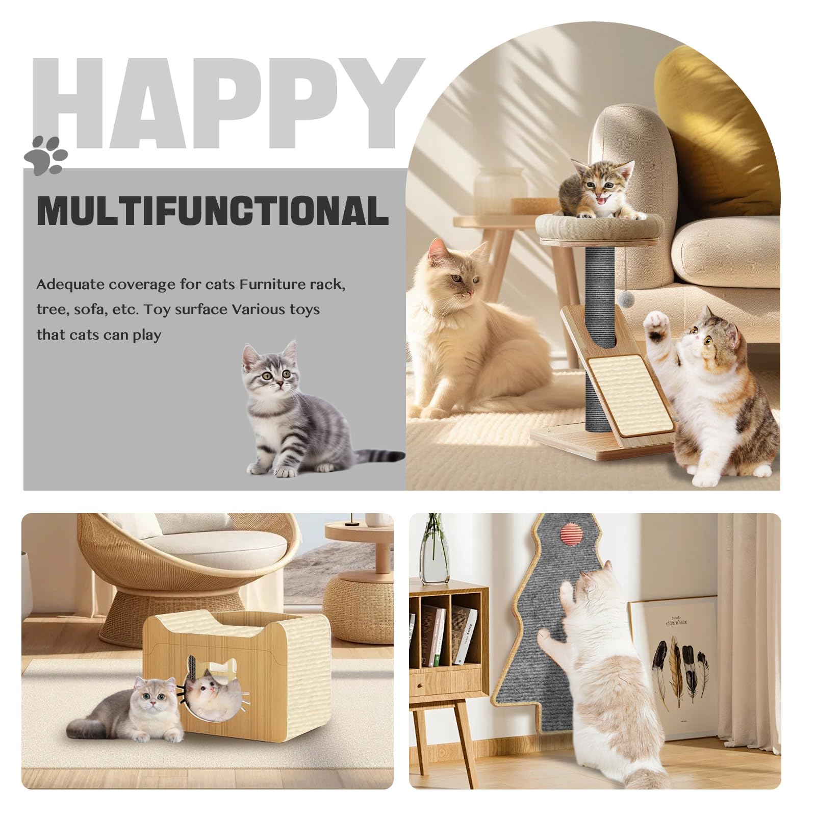 x15.8" Anti Cat Scratch Couch Furniture Protector, Adhesive Furniture