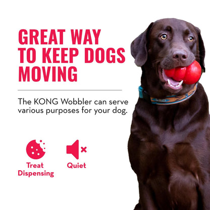 KONG Wobbler Interactive Dog Toy for Treat Dispensing Dog Slow Feeder