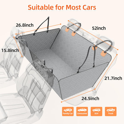 Back Seat Extender for Dogs,Hard Bottom Car Seat Cover