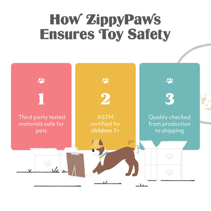ZippyPaws Skinny Peltz No Stuffing Dog Toy Pack to Keep Them Plush