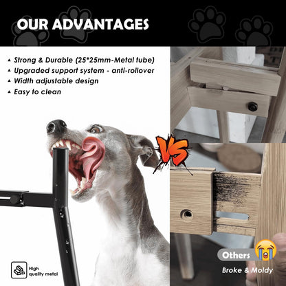 SHAINFUN Adjustable Dog Bowl Stand, Tall Elevated Feeder for Bowl