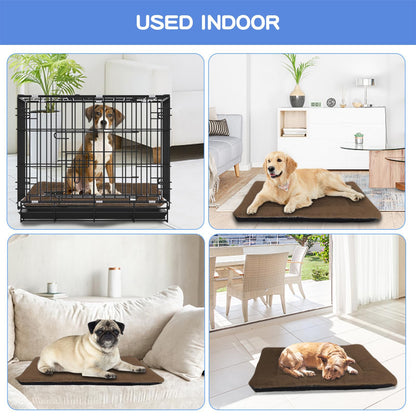 ZENGAOOU Dog Crate Pad Washable for Crate, Plush Anti-Slip Crate Mat