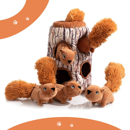 Hollypet Hide and Seek Squeaky Dog Toy, Designed Interactive Puzzle