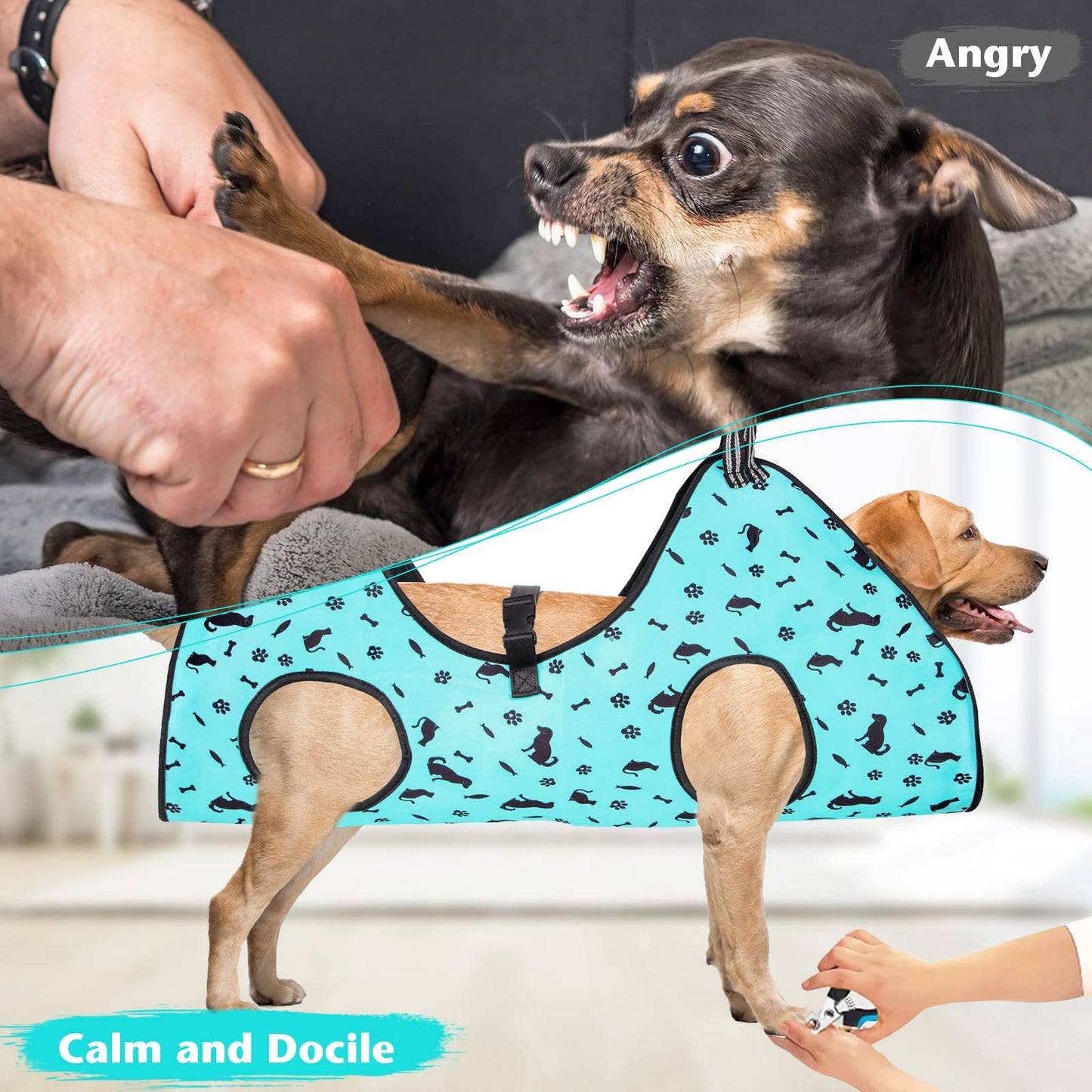 ATESON Dog Grooming Hammock Pet Harness for Grooming, Dog Sling