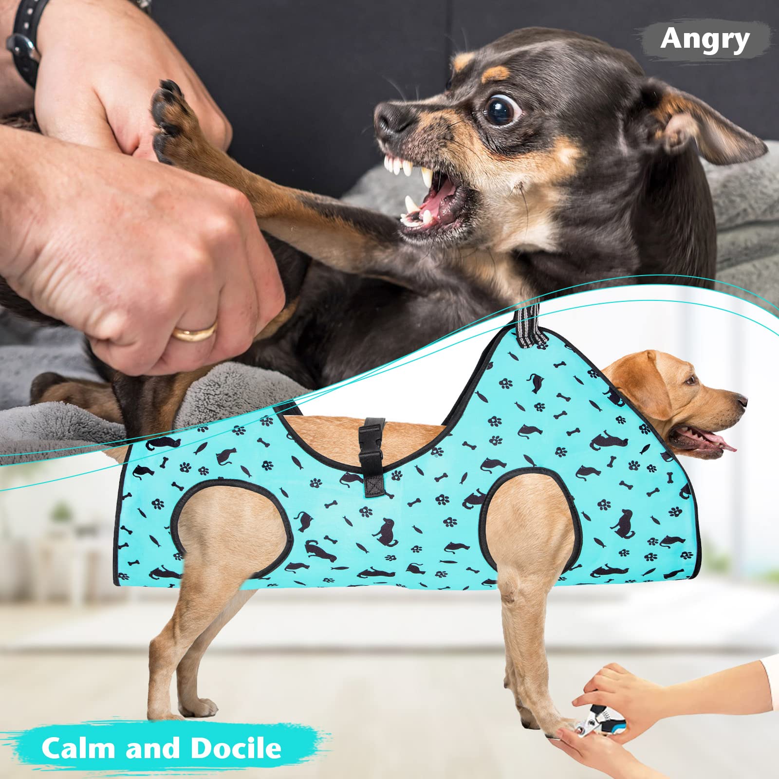 ATESON Dog Grooming Hammock Pet Harness for Grooming, Dog Sling