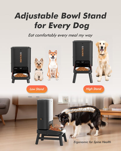 Automatic Dog Feeder for Large Breed 63 Cups Anti-Clog Dog Dispenser