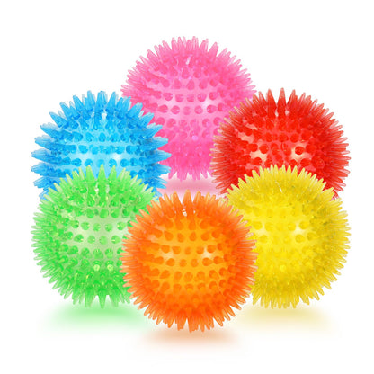 petizer 6 Pack 3.5” Squeaky Dog Toy Balls, Floating Pool Balls, Chew