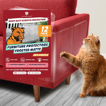12 Pack Cat Scratch Furniture Protector Sheets Matte Finish Couch Sofa