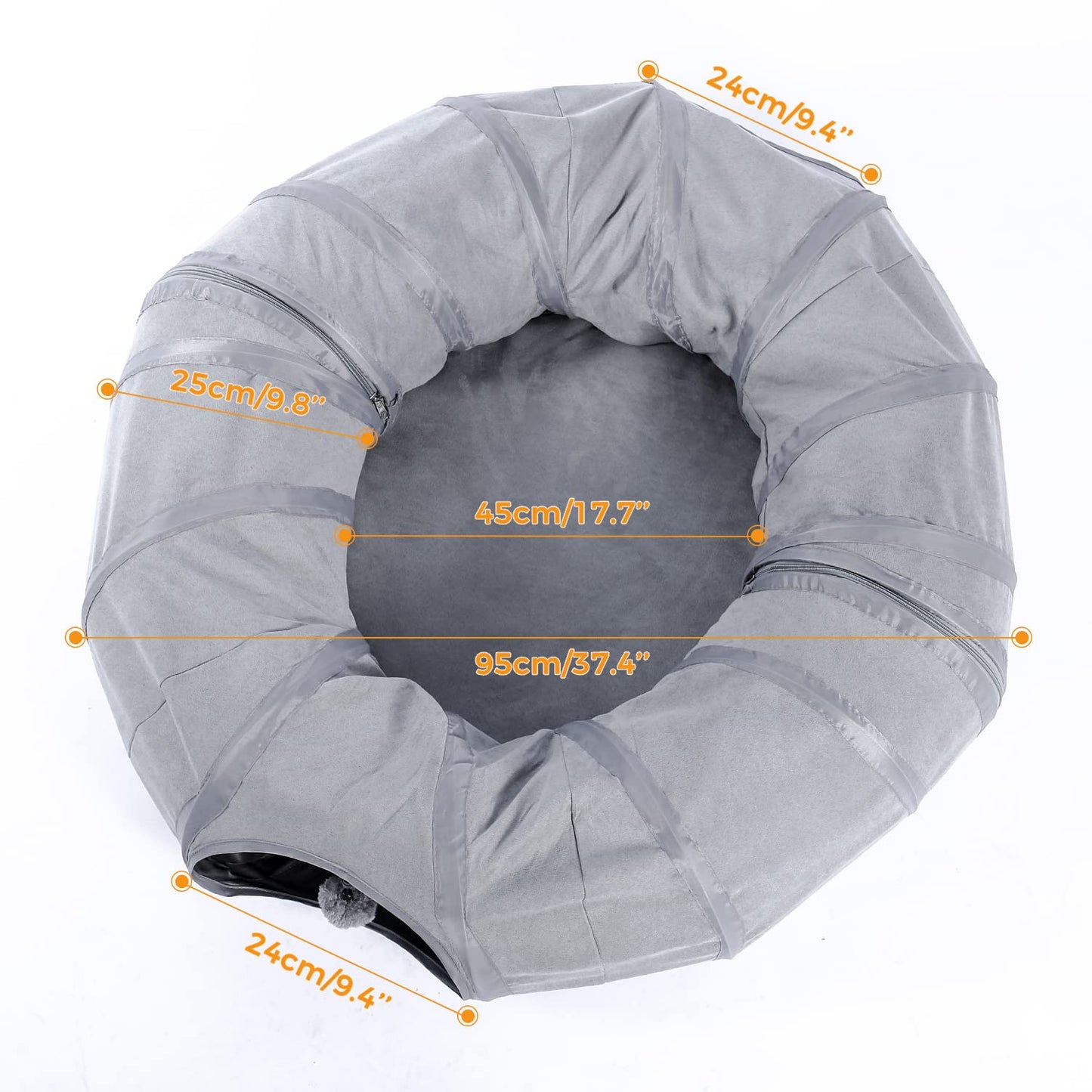 PAWZ Road Cat Tunnel Bed Large Cat Donut Tunnel for Indoor Bed