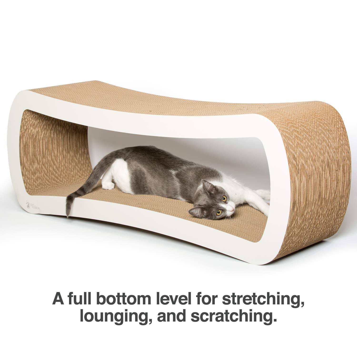 PetFusion Jumbo Cat Scratcher Lounge, 4 Cardboard Scratching Scratcher