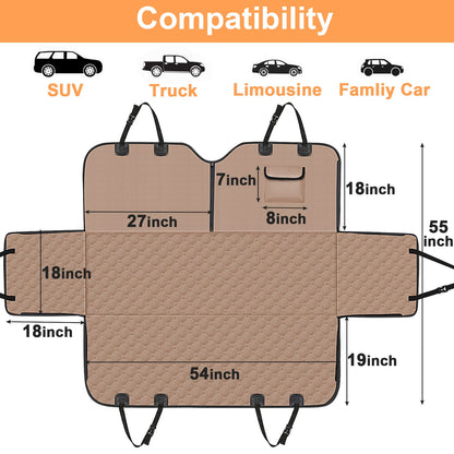Mancro Back Seat Pet Cover for Dogs, 2026 Upgraded 600D Heavy Seat
