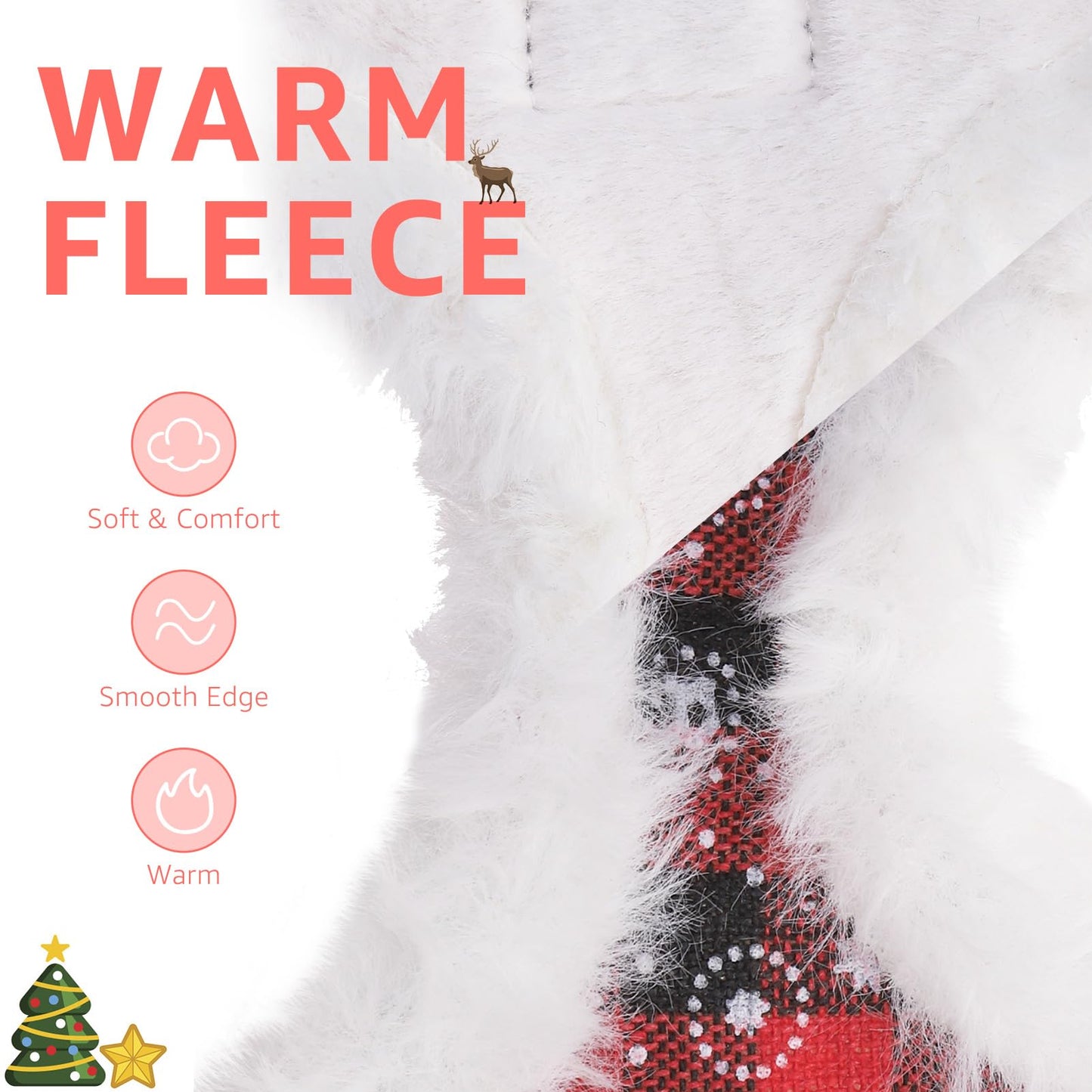 SCENEREAL Dog Christmas Harness Collar and Leash Set, Warm Collar