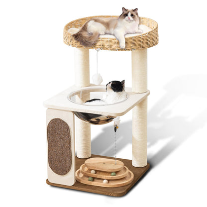 Modern Cat Tree for Indoor Cats with Sisal Rope Scratching Posts Toy