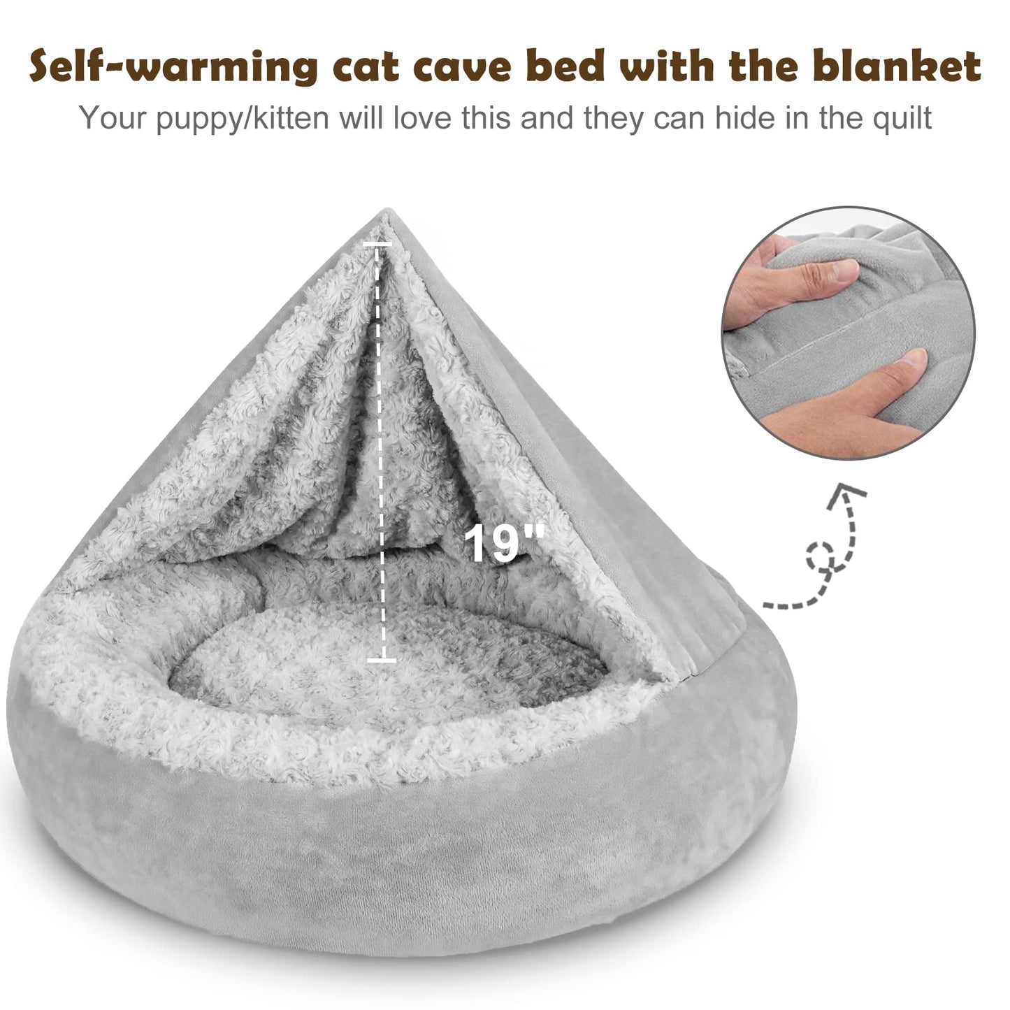 JOEJOY Dog Beds for Small Medium Dogs, Cozy Cuddler Luxury Puppy Bed