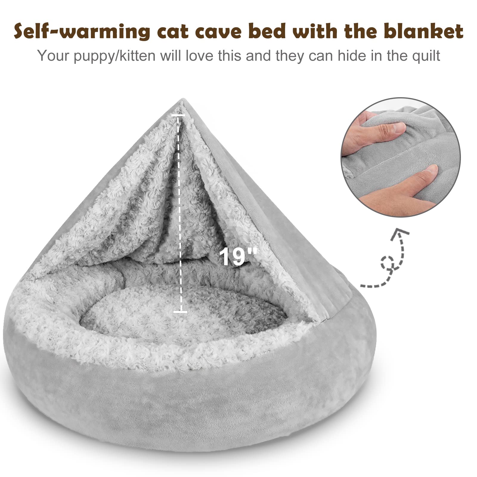 JOEJOY Dog Beds for Small Medium Dogs, Cozy Cuddler Luxury Puppy Bed