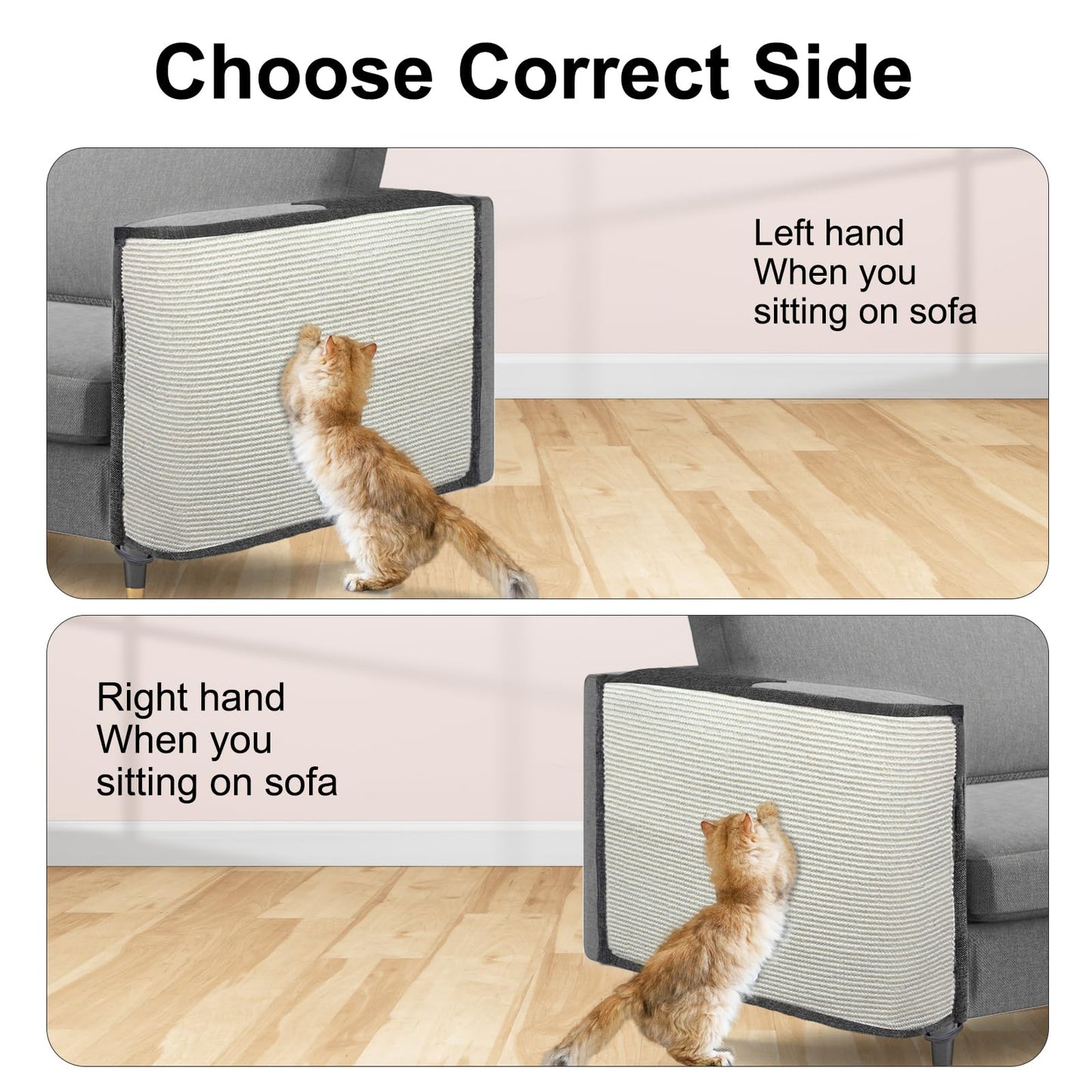 Cat Scratch Sofa Protector,Cat Scratching Couch Protector with L* Mat