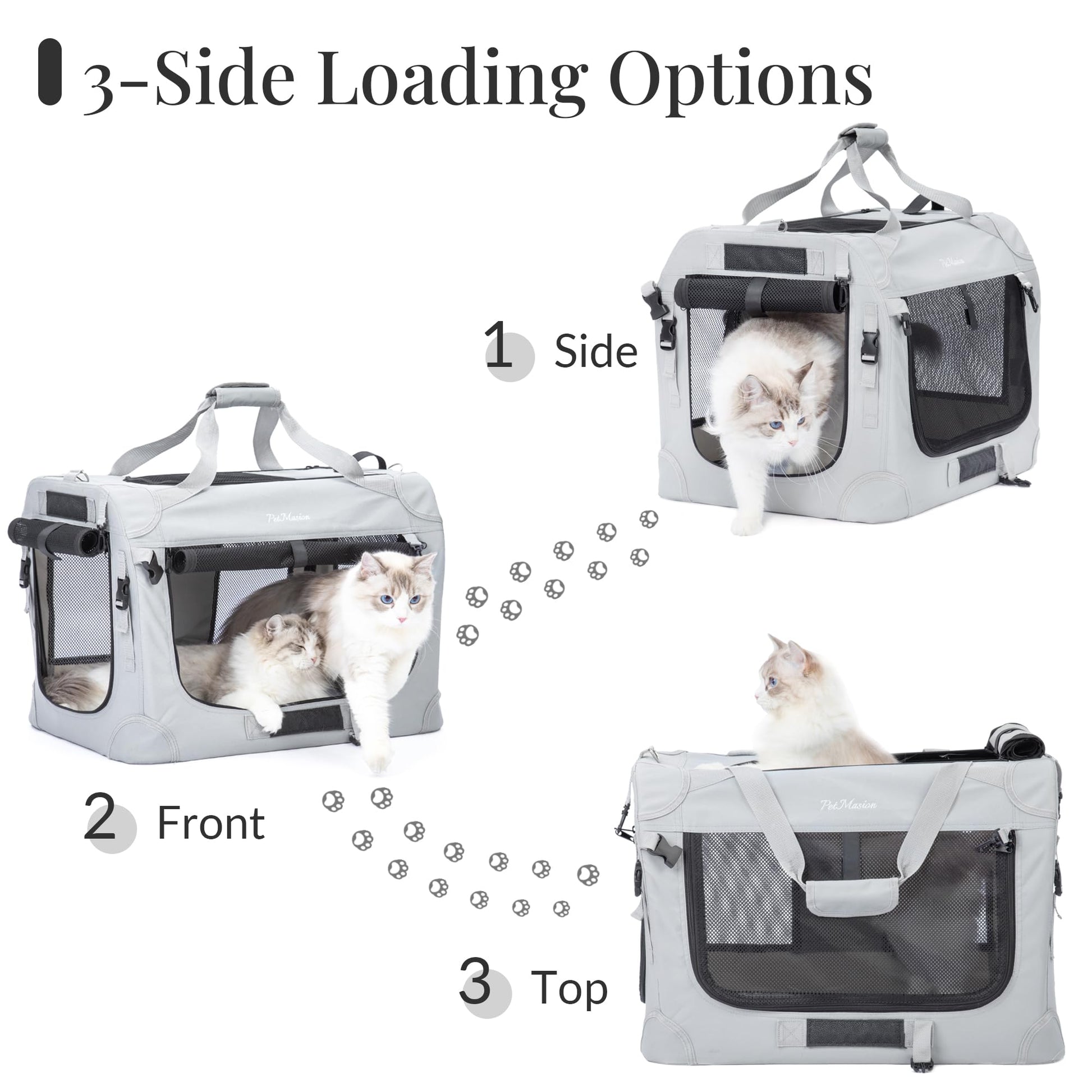 PetMasion Extra Large Cat Carrier for 2 Cats, Collapsible Soft Bag