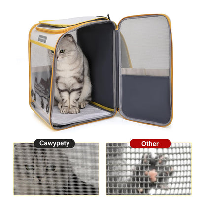 Cawypety Cat Backpack Carrier, Collapsible and Breathability Bag
