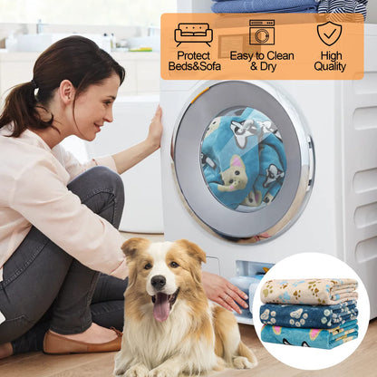 Rezutan Dog Blanket for Medium Dogs, 1 Pack 3 Soft Cat Puppy Crate