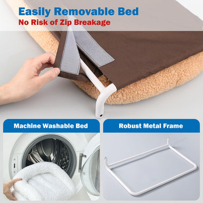 Zakkart Foldable Cat Hammock for Window Cordless, Machine Washable Bed