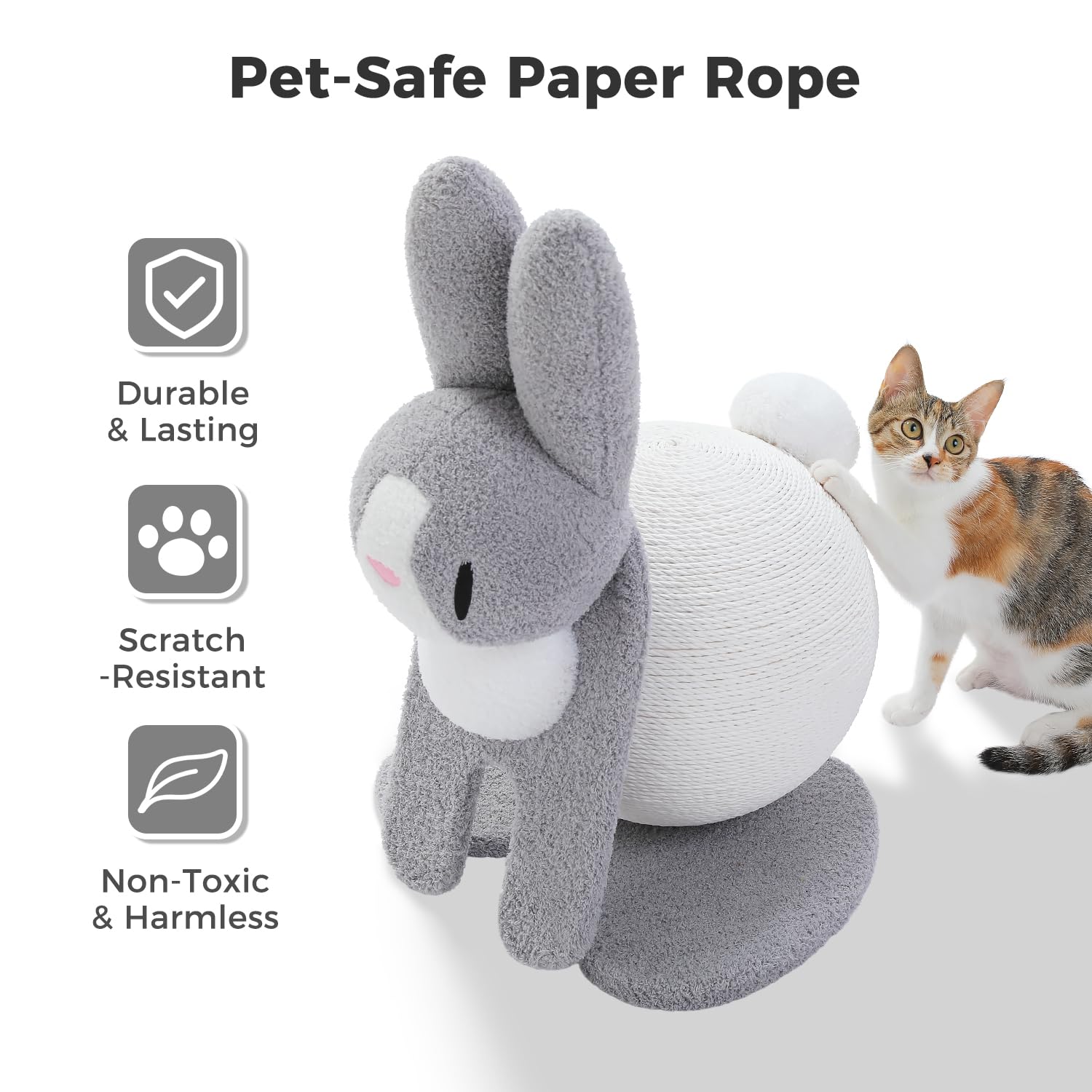 MUTTROS Cute Cat Scratcher- Bunny Style, Cat Scratching Post