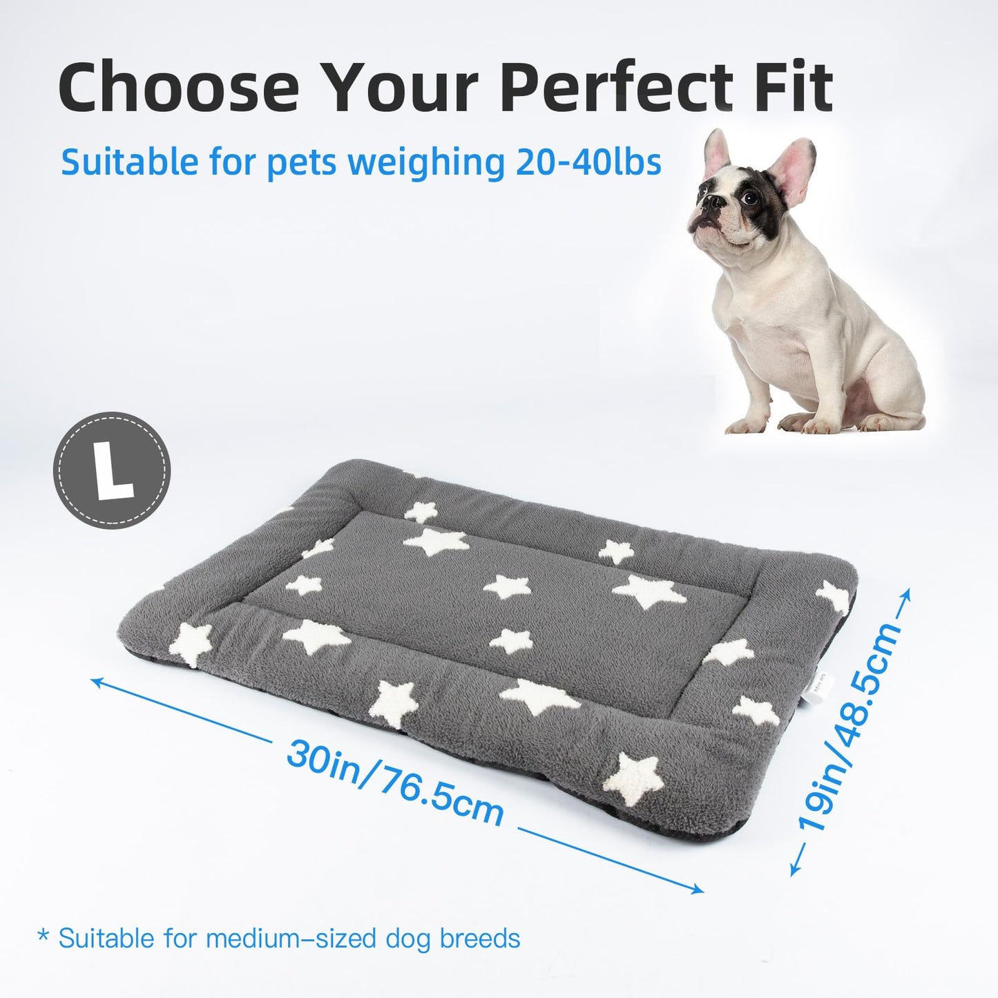 Mora Pets Dog Crate Pad Kennel Dog Bed Mat for Medium Dogs Crate