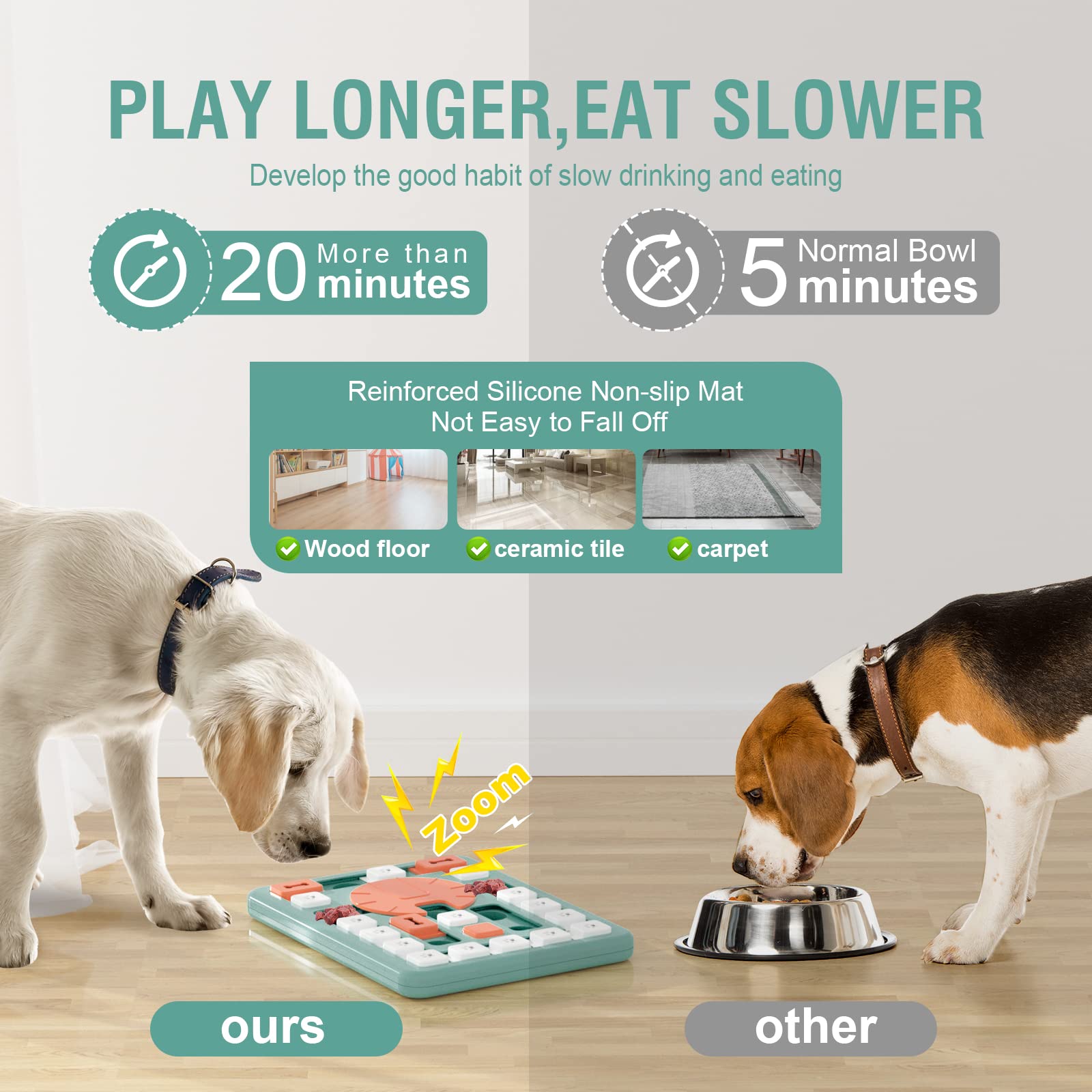 FOXMM Dog Puzzle Toys,Interactive Treat Puzzle Dog Toy for IQ Toy