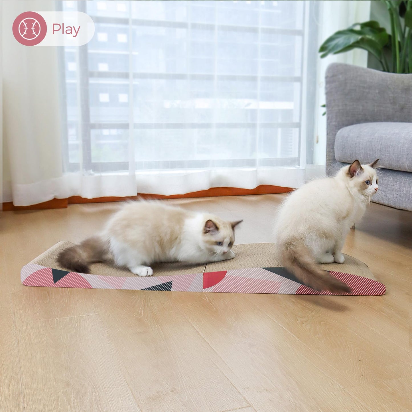 ComSaf Cat Scratcher Carboard Pad x10", Large Cat Scratcher Bed Pad