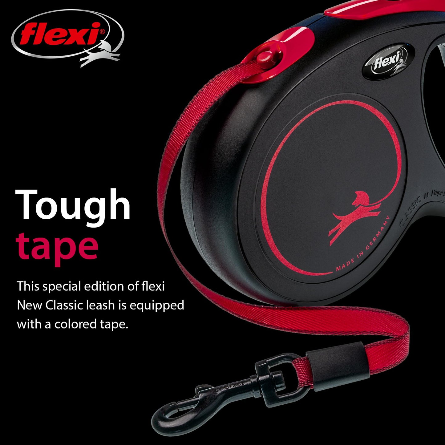 FLEXI New Classic Tape Retractable Dog Leash for Medium Dogs Leash