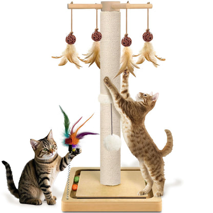 Cat Scratching Post, Sisal, Scratcher Tree Tower for Indoor Tower