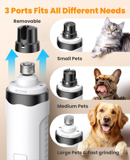 oneisall Dog Nail Grinder and Paw Trimmer Kit 1 Quiet Trimmer
