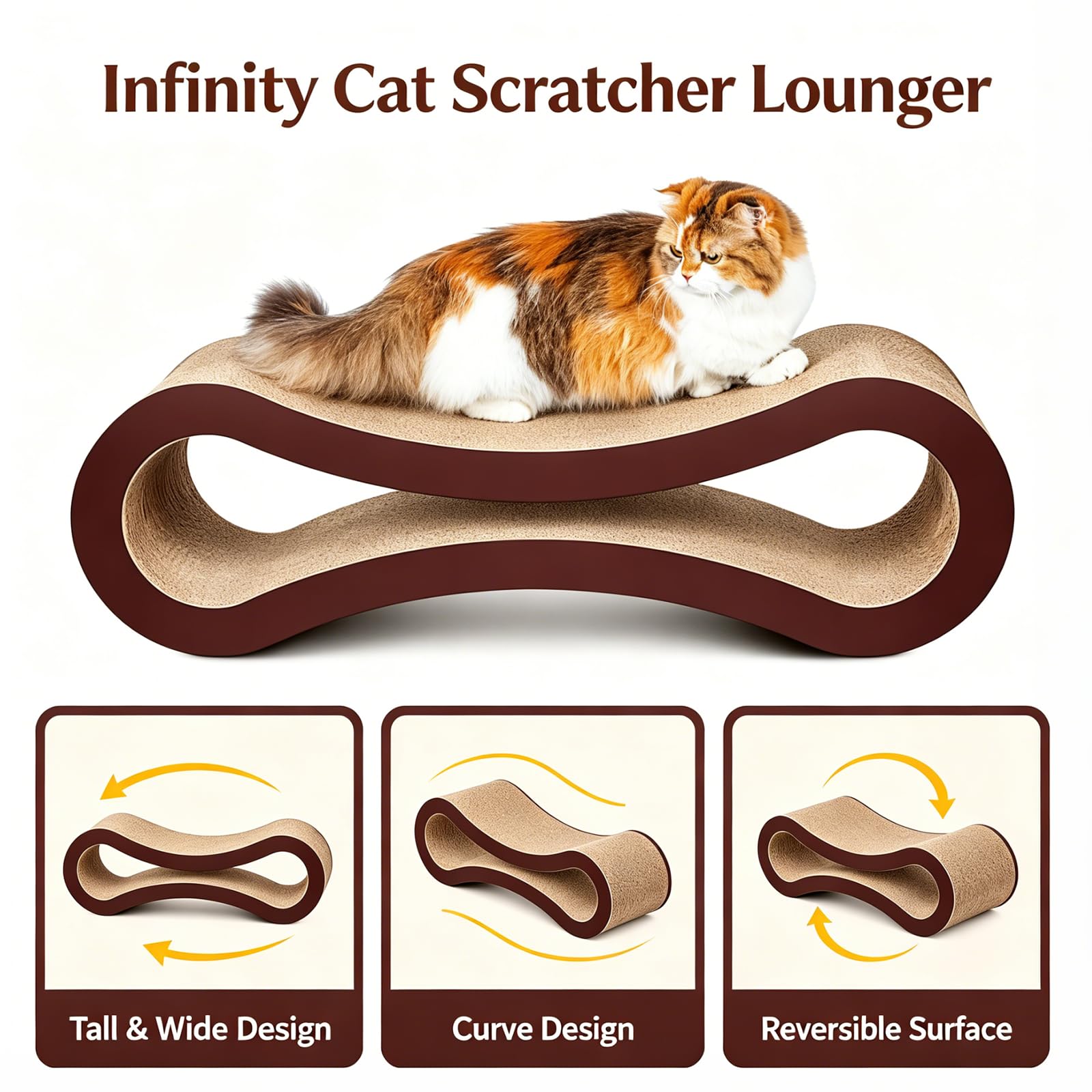 FluffyDream Cat Scratcher Cardboard, Scratching Pad House Bed House