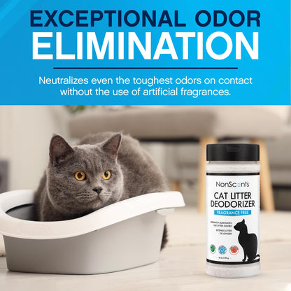 NonScents Cat Box Deodorizer Odor Eliminator Reduces Scooping, Box