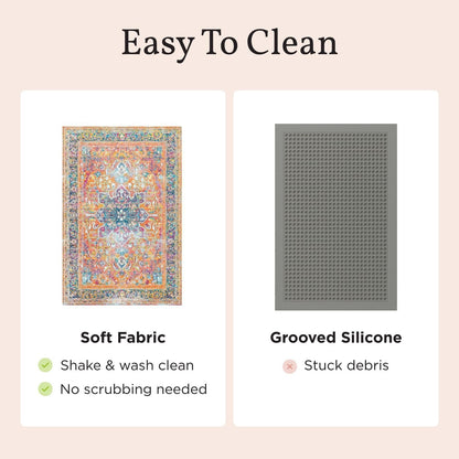 Lovewag Pets Cat Litter Box Mats 2 Pack Large Machine Washable, Box