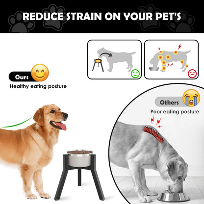 SHAINFUN Raised Dog Bowl Stand for Large Dogs 11" Height Bowl