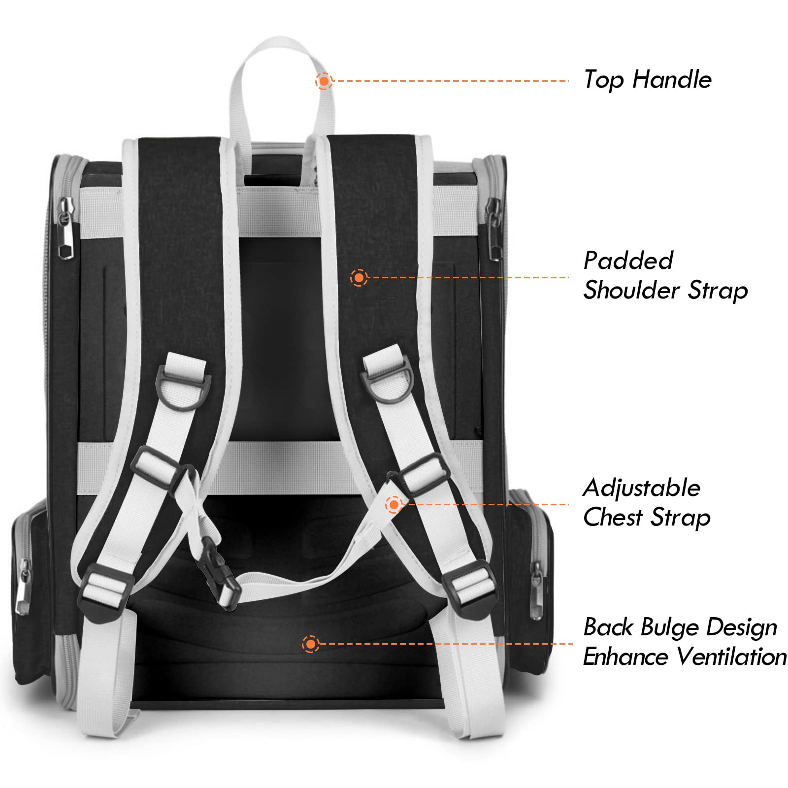 Cat Backpack Carrier, Pet Carrier Backpack with Kitten Wand Carrier