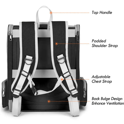 Cat Backpack Carrier, Pet Carrier Backpack with Kitten Wand Carrier