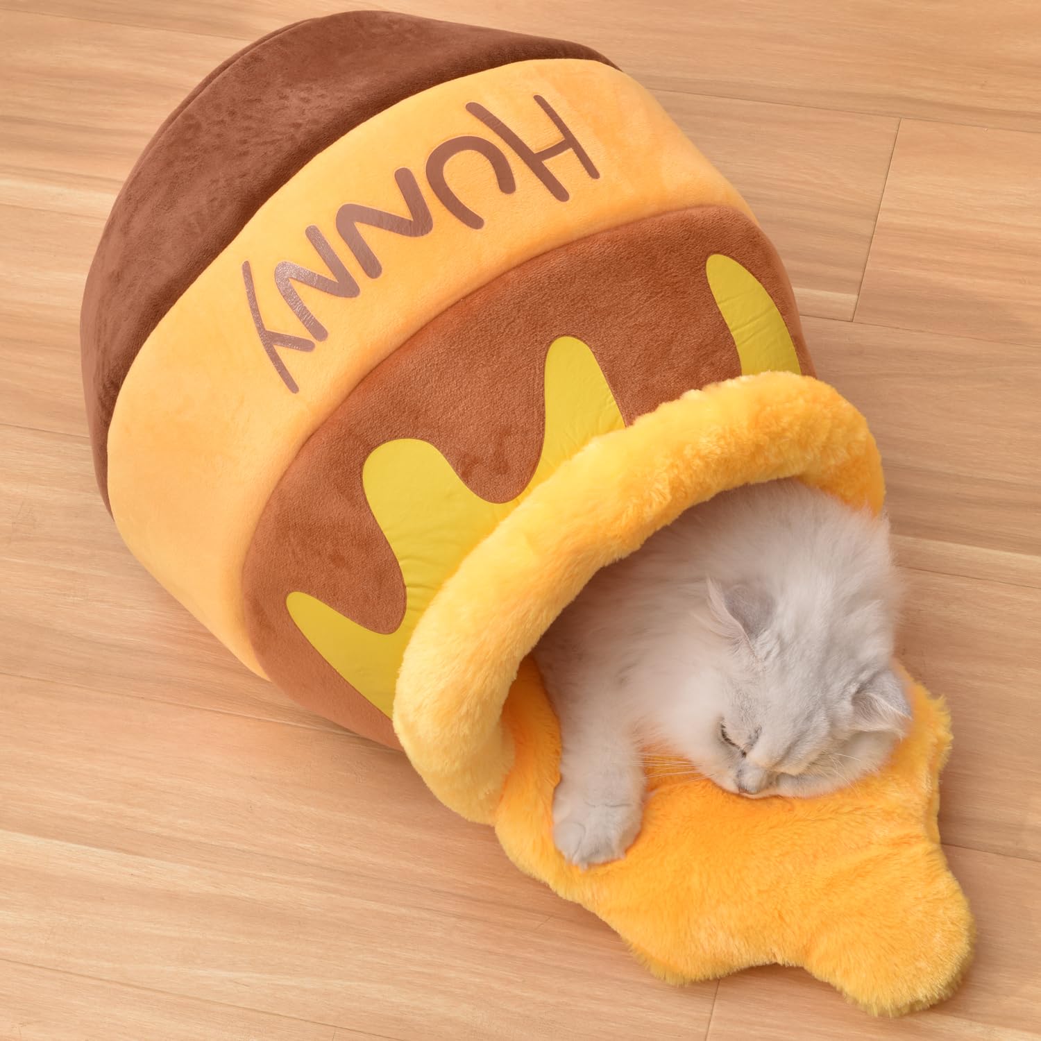 Honey Pot Cat Cave Bed, Soft and Thick Rebound Sponge Pet Nest Bed