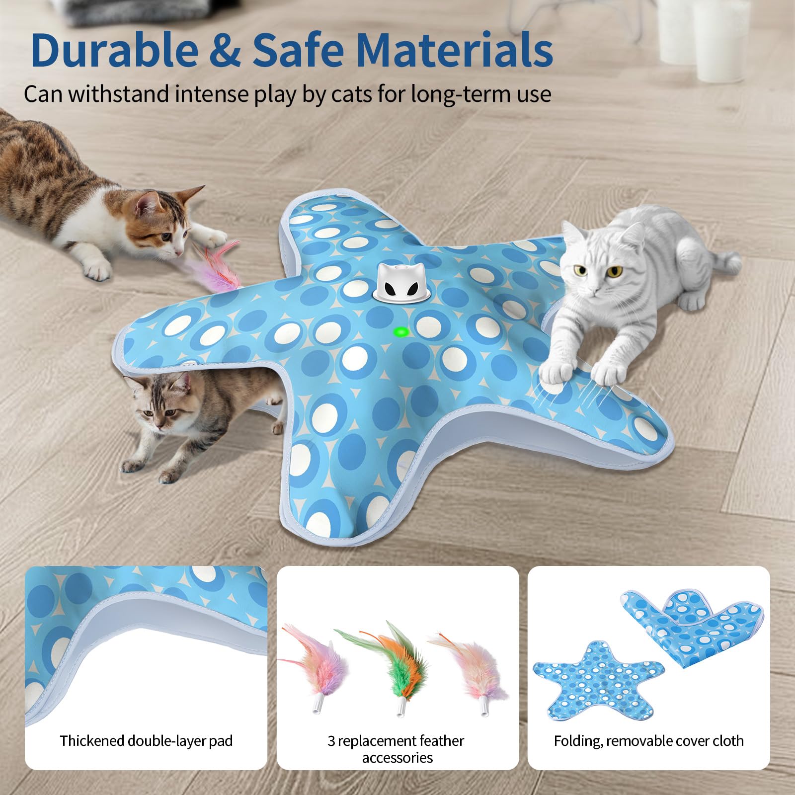 Rechargeable Interactive Cat Toys, Automatic Cat Toy for Indoor Toys