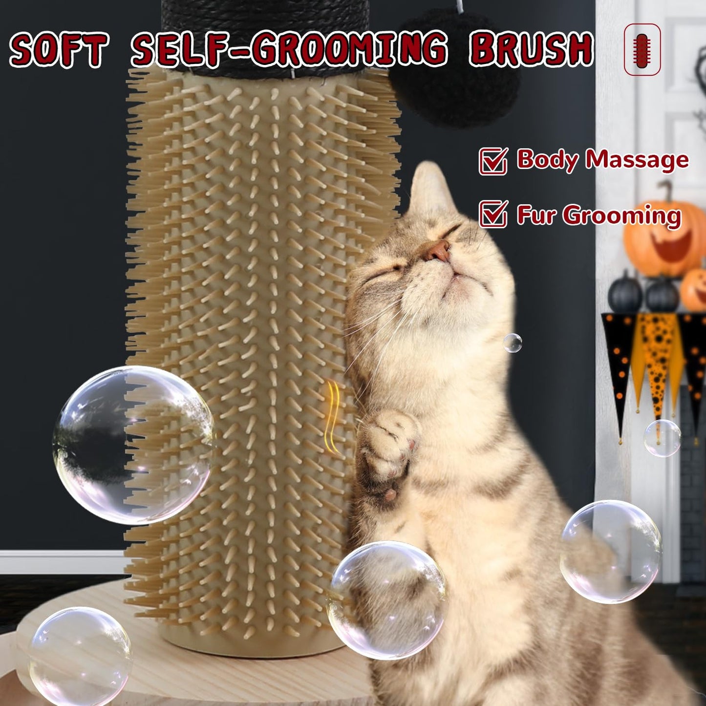 Scratching Posts for Indoor Cats Adults,45'' Tall Halloween Posts