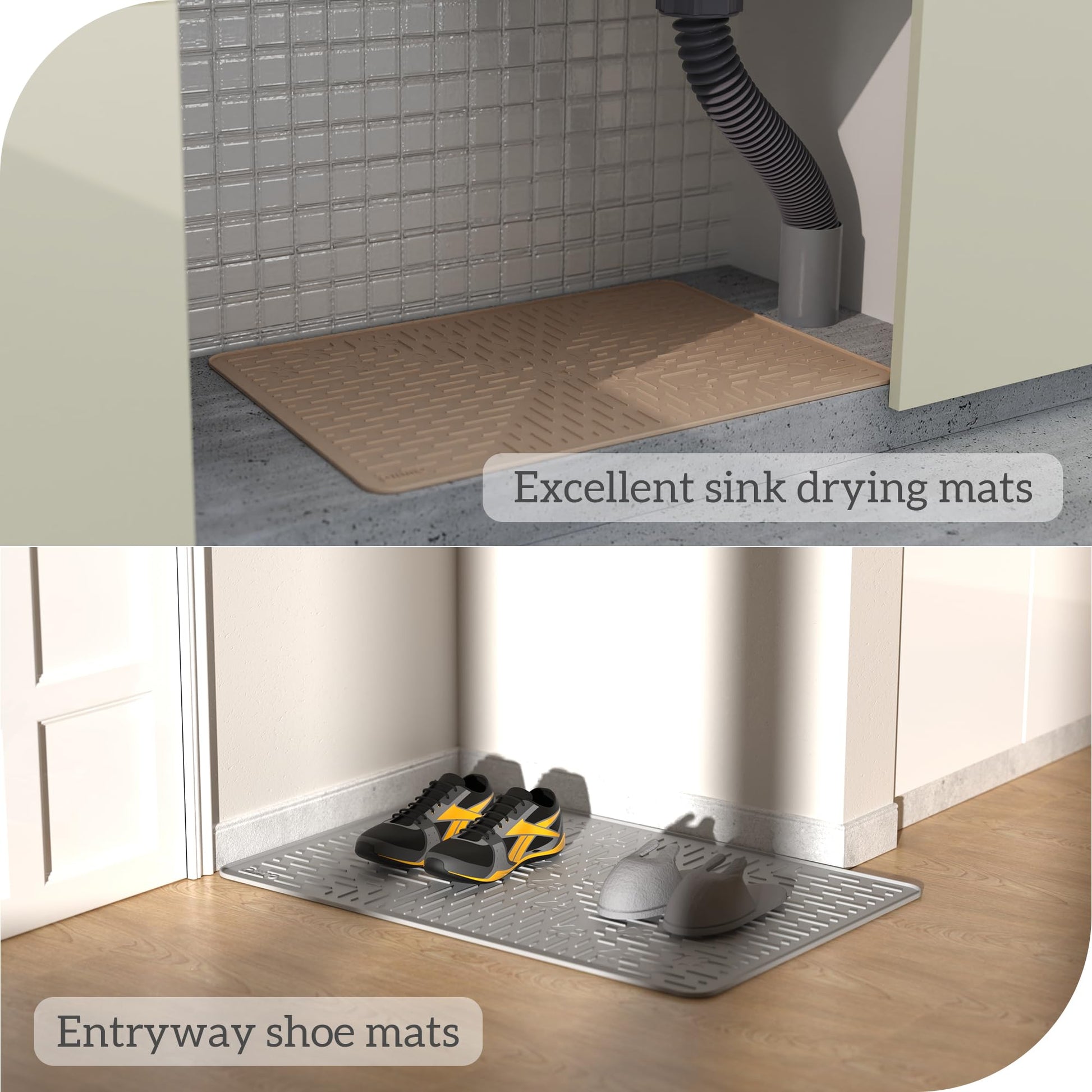 OHMO Cat Litter Mat XXL Trapping Mat Silicone Rubber 37.5x25.2 Mat