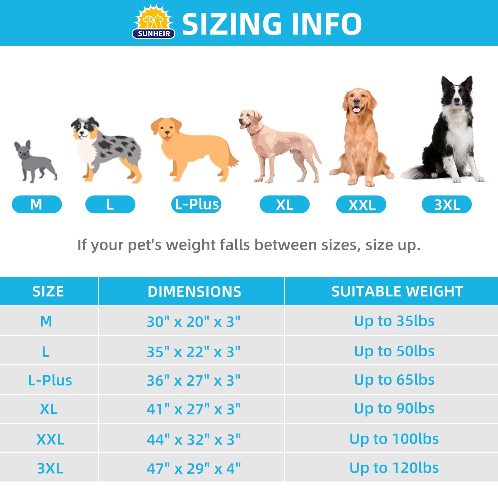 Sunheir Extra Large Orthopedic Dog Bed for Big Dogs XL Waterproof Bed
